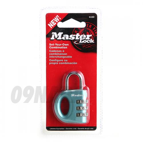 미국 마스터락(MASTER LOCK) 번호열쇠,자물쇠,번호변경 (633D)